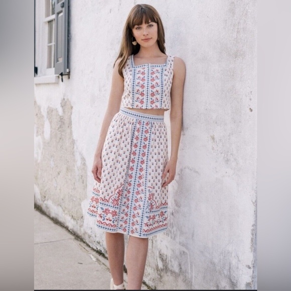 Gal Meets Glam Dresses & Skirts - Gal Meets Glam Mila print skirt crop top set 6